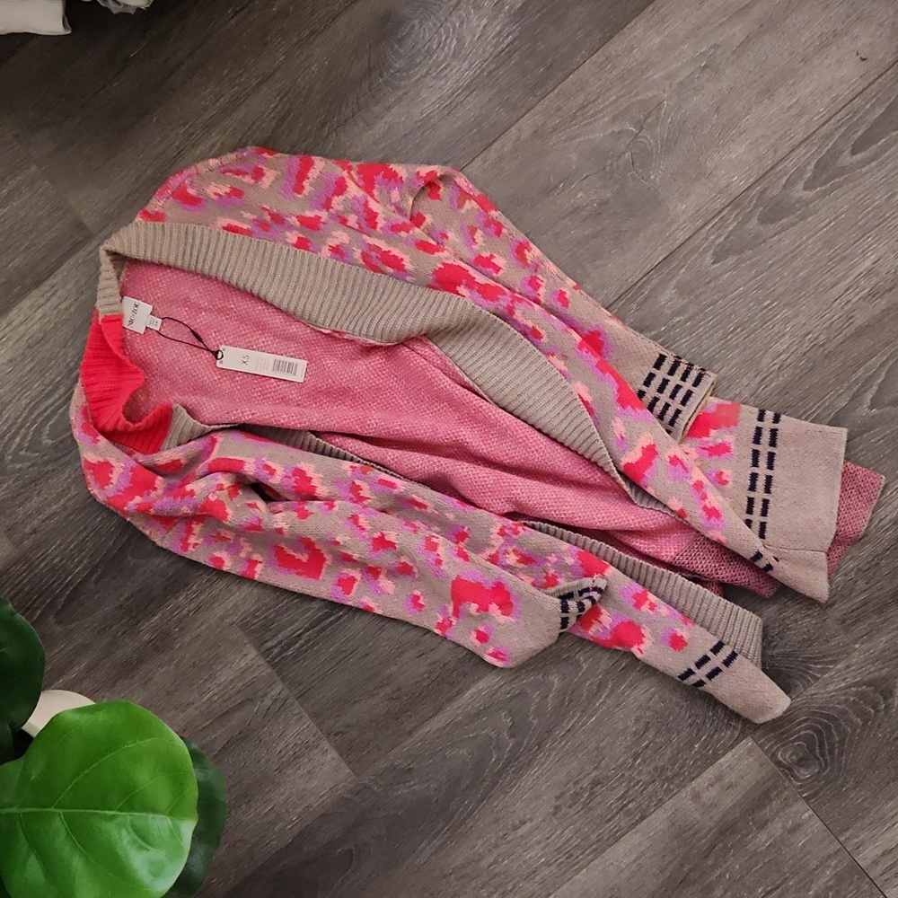 Nic & Zoe Leopard Print Cardigan NWT